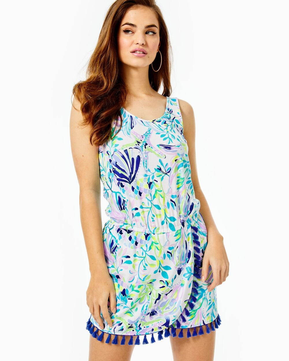 Lilly Pulitzer Jarrett Romper Resort White Shell Beach XS NWT